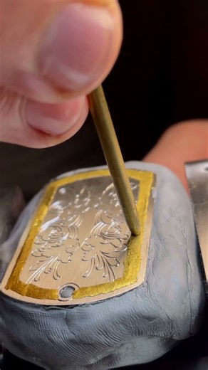 Gold wire inlay process #jewelry #jewellery #artisan #craftsmanship #craftsman