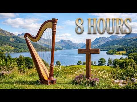Haven Harp Hymns 🙏 8 Hours of Beautiful Heavenly Melodies to Melt Away Stress & Heal Your Soul