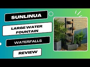 Sunlinua Large Water Fountain Waterfalls Review | Elevate Your Outdoor Oasis