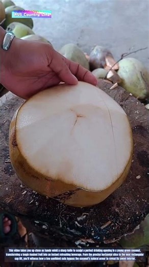 Fresh Cap: How Skillful Cuts Open Nature's Tropical Drink