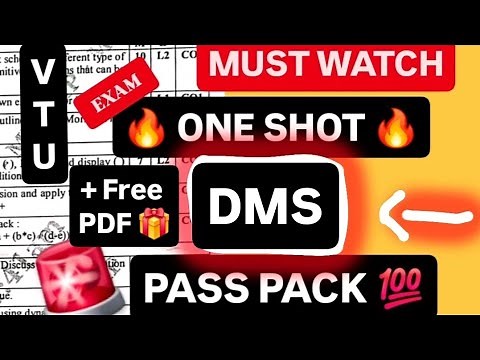 DMS SUPER IMPORTANT💯🤩| BCS405A DISCRETE MATHEMATICAL STRUCTURES PASS PACKAGE | VTU 4th SEM CSE #vtu