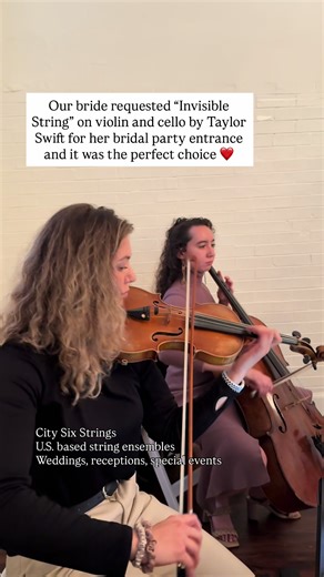 Invisible String by @taylorswift is such a perfect choice for entrances 😍 Hear you here it on violin and cello but it sounds wonderful on all our ensemble options ❤️✨ Such a pleasure playing for Alex and Woody’s stunning wedding! 🤩 Thinking of booking?? We’re currently serving major cities in Ohio, Pennsylvania, Indiana, Michigan, Kentucky, New York, Tennessee, and Illinois, and always expanding to new areas! Some of our fastest growing cities are Cincinnati, Columbus, Pittsburgh, Indianapolis