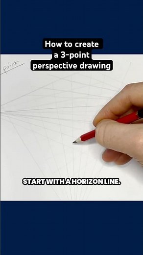 How to Create a 3 Point Perspective Drawing 🔥 #shorts #howtodraw #drawingtips #drawing