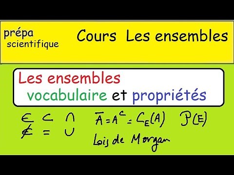 Prépa -MPSI - PCSI -Les premiers cours- Le cours sur les ensembles - Les notations et les propriétés