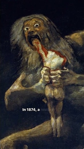 Saturn Devouring His Son by Francisco Goya 1820 #art #history #painting