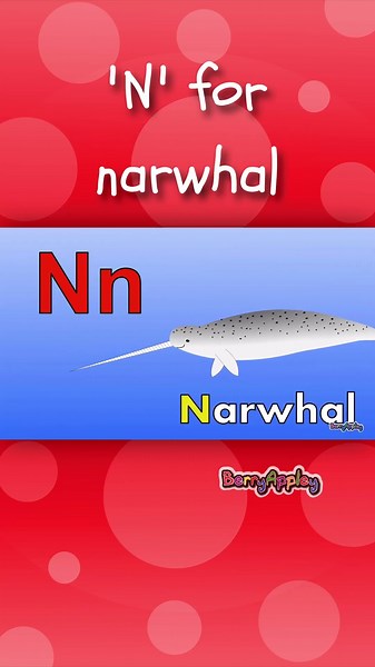 'N' is for Narwhal! 🐋 Phonics Song for Kids! #ABC #English BerryAppley