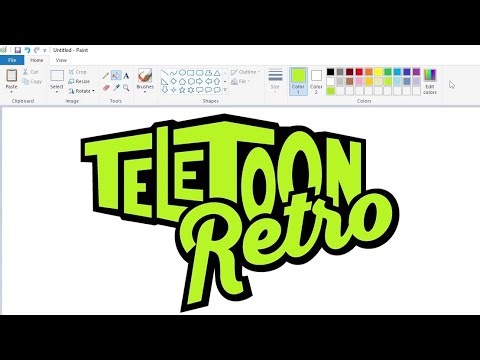 How to draw the Teletoon Retro logo using MS Paint | How to draw on your computer