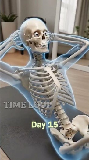 What happens if you take 100 crunches 75 Hard Challenge | Time Loop #facts #skeleton #fitness #aivid