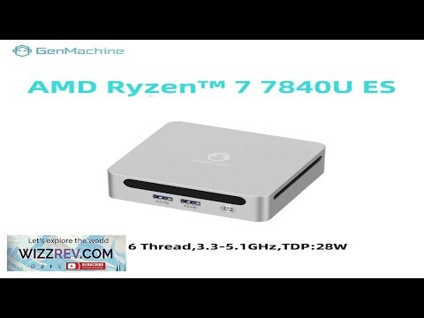 GenMachine Mini PC USB4 2.5G LAN Ryzen 7 7840U ES 8 Core