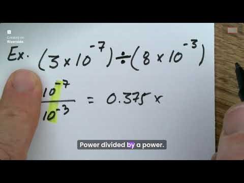 Dividing Numbers In Scientific Notation