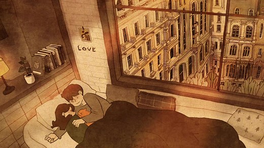 Sweet Animated Couple Sleeping Together | Cute Cuddles Cartoon