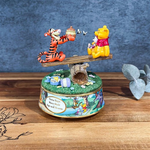 Vintage Winnie the Pooh Porcelain Music Box Hunny of A Day Disney Plays Winnie the Pooh Tune Collectible Nursery Decor Gift - Etsy