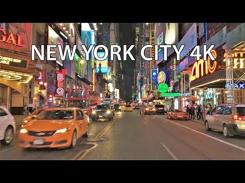 New York City 4K - Neon Nightlife Drive
