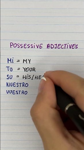 Possessive Adjectives in Spanish - Adjetivos Posesivos
