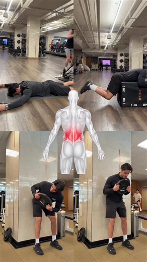 4 Exercises to Strengthen Your Low Back Perform them back-to-back for 2 sets every other day and let me know how you feel after. #lowback #lowbackpain #lowerback #backpain #lowerbackpain