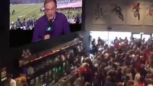 Insane footage of a bar going wild for Cris Collinsworth Sunday night slide-in. | Fake SportsCenter