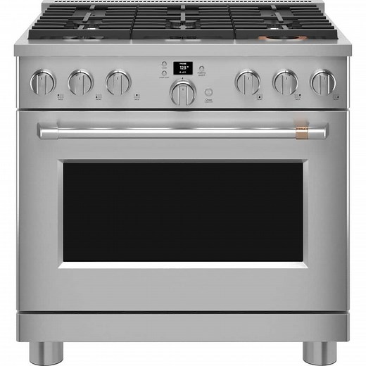 Reviews for Cafe 36 in. 6.2 cu. ft. Smart Slide-In Gas Range in Stainless Steel with 6 Burners, Air Fry and Convection | Pg 1 - The Home Depot