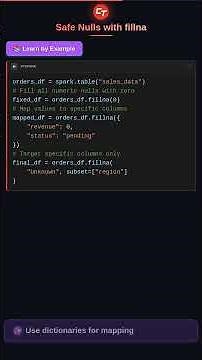 Handling Null Values Safely with fillna
