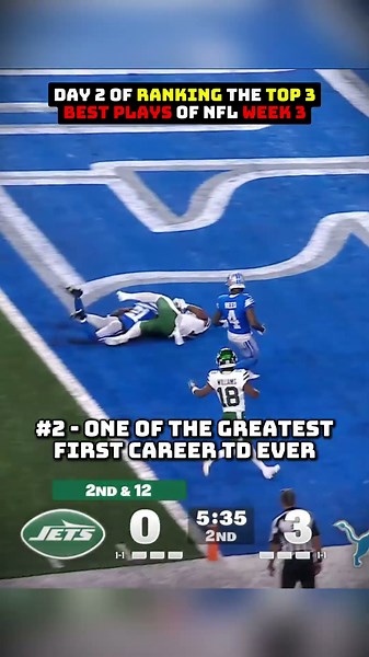 Day 2 of Ranking The Top 3 Best Plays of NFL Week 3 🤯 #shorts