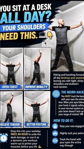 Fix Tight Shoulders in 30 Seconds! Resistance Band Mobility Exercise