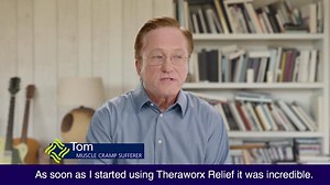 Theraworx Relief works fast to relieve leg cramps and spasms. Hear from Tom and other muscle cramp sufferers who found Relief with our non-opioid foam: http://bit.ly/2HvK6IC | Theraworx
