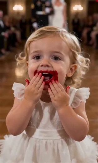 "I DID IT! I'M BEAUTIFUL!" 💄 Flower Girl's Lipstick Disaster at Wedding 😂#ytshorts #philippines