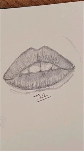 °♡》How to Draw a Realistic Mouth《♡° #pencildrawing #howtodraw #mouthdrawing #shorts