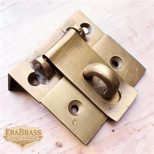2X Vintage Retro Flip Latch Lock, Antique Solid Brass Box Door Lock (V.072) - Etsy