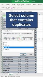 There is a quick and easy way to remove duplicates from an Excel...