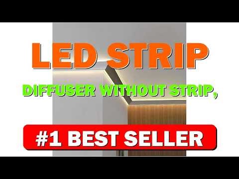 LED Strip Diffuser Without Strip, Surface Mounted LED Light Trough for Stairs/Cabinets/ - B0DZXMLY7N