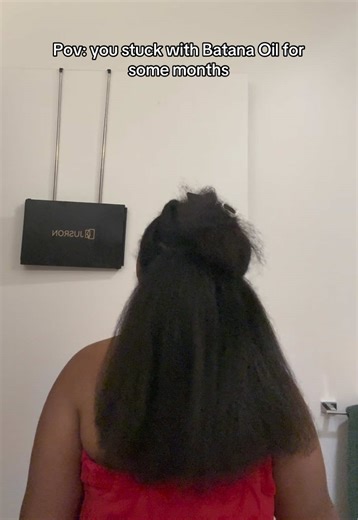 I'm back in my growing my hair out era. Getting my hair back to a healthier state means using products that are key for nourishment and anti-breakage. This is just the back half of my head! If you have type 4 hair definitely invest in Batana oil @DOLAHAIRCARE #batanaoil #naturalhair #type4hair #hairtok #hairgrowth