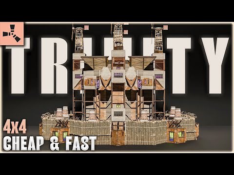 The Trinity - CHEAP 4x4 BUILD - BEST Online BASE - OPENCORE & BUNKERED Core - RUST Base Designs 2025
