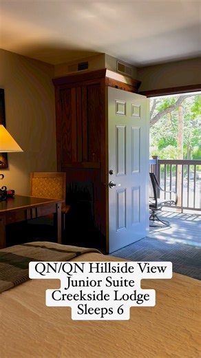 2.4K views · 24 reactions | QN/QN Junior Suites at Creekside Lodge sleep up to 6 with the pullout couch. Upgrade to Hillside View or Creek View for a patio or balcony room. King rooms and Accessible rooms available. #blackhills #custersouthdakota #custerstatepark #custersd | Custer State Park Resort | Facebook