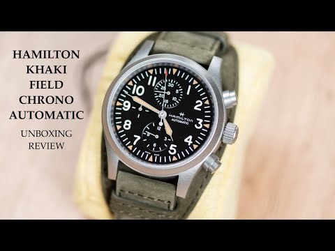 Hamilton Khaki Field Chronograph Automatic H71706830 Watch | Unboxing e Review | Valjoux Relogios