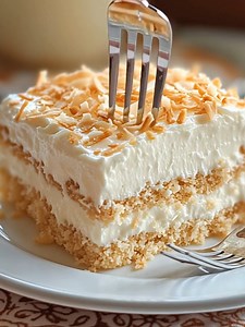 56K views · 783 reactions | Coconut Icebox Cake Ingredients: 2 cups heavy whipping cream 1 cup powdered sugar 1 teaspoon vanilla extract 1 (14-ounce) can sweetened condensed milk 1 cup shredded coconut (sweetened or unsweetened, based on preference) ...... Full Recipe in Coʍmеոτ  | The Saucy Plate | Facebook