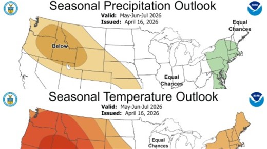 Maps show summer temperature, precipitation outlook for Ohio and KY