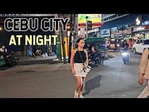 Philippines Mactan,Cebu City at Night 🇵🇭 | Real Local Life & Street Atmosphere 4K