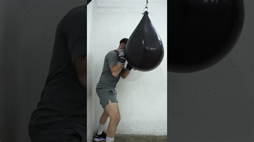 Sandor Martin ripping the aqua bag