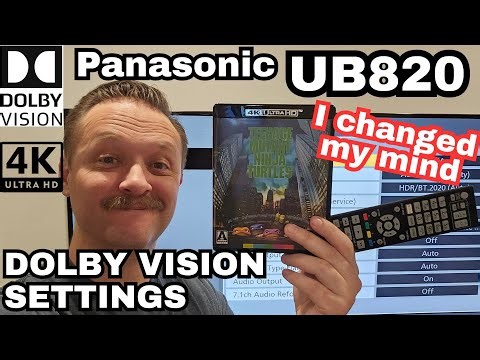 Panasonic UB820 Dolby Vision Settings REFINED