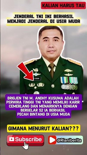 Jenderal TNI ini berhasil menjadi jenderal di usia muda