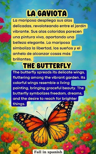 What is "The butterfly" in spanish #vocabulary #short #spanishfluency #español #español #spanish