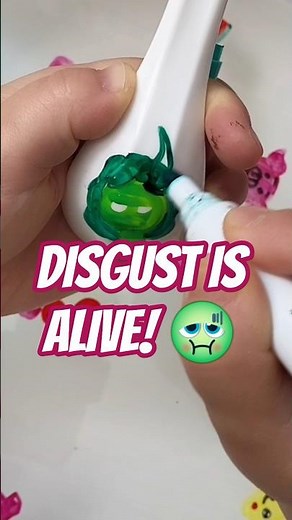 DIY Inside Out: Making Disgust! 💚🤢 #shorts