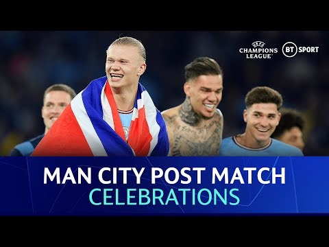 The moment Man City reached the Champions League Final again! The Treble is on!