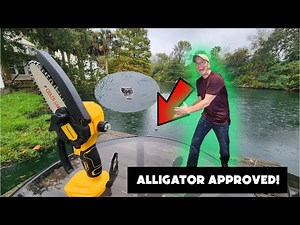 I reviewed this Zeeksaw Four Inch Mini Chainsaw in front of my alligators