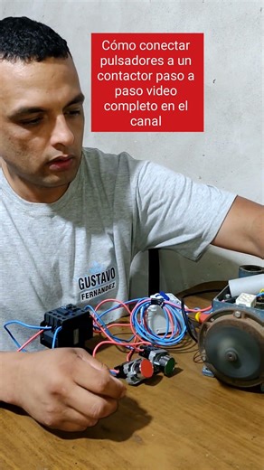 cómo conectar pulsadores a un contactor #electricidad