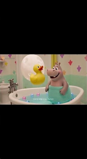 Hippo In Bathtub Song for Kids 🎵 #Shorts