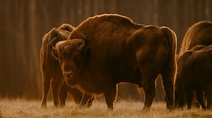 European Bison – King of the Białowieża Forest in Its Natural Habitat