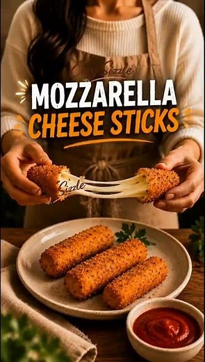 Crispy Mozzarella Cheese Sticks | Easy Homemade Recipe 🧀✨ #Shorts