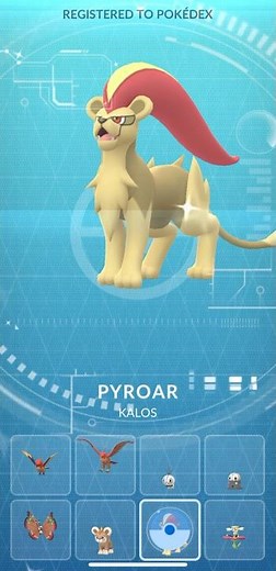 [Pokemon GO] Evolving Shiny Litleo (F) into Shiny Pyroar! #litleo #pokemon #shinypokemon #pyroar
