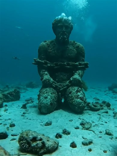 A Statue Can’t Breathe… So Why the Bubbles#deepsea #underwater | deep sea